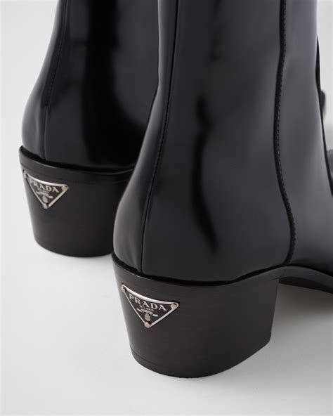 prada brushed leather camperos boots|Prada.